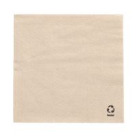 Servietten, 1-lagig 1/4-Falz 33 x 33 cm natur aus recyceltem Papier