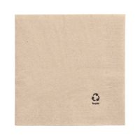 Servietten, 2-lagig 1/4-Falz 33 x 33 cm natur aus recyceltem Papier