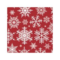 Servietten, 3-lagig 1/4-Falz 25 cm x 25 cm "Snöstjärnor"