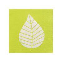 Servietten, grün 3-lagig 1/4-Falz 25 x 25 cm "Graphic Leaves"