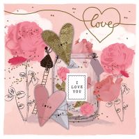 Servietten, 3-lagig 1/4-Falz 33 cm x 33 cm "From my Heart"