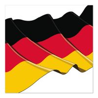 Servietten, 3-lagig, 1/4-Falz, 33 x 33 cm, Dekor "Germany"