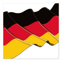 Servietten, 3-lagig, 1/4-Falz, 33 x 33 cm, Dekor "Germany"