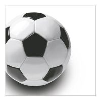 Servietten, 3-lagig, 1/4-Falz, 33 x 33 cm, Dekor "Soccer "