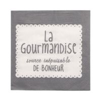 Servietten, 3-lagig 1/4-Falz 33 x 33 cm grau "La Gourmandise"