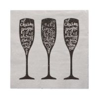 Servietten, 3-lagig 1/4-Falz 33 x 33 cm "Champagne"