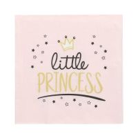 Servietten, 3-lagig 1/4-Falz 33 x 33 cm "Little Princess"