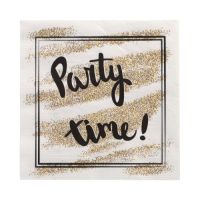 Servietten, 3-lagig 1/4-Falz 33 x 33 cm "Party Time"