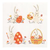 Servietten, 3-lagig 1/4-Falz 33 x 33 cm "Rabbit Parade"