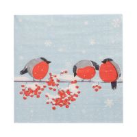 Servietten, 3-lagig 1/4-Falz 33 x 33 cm "Red Gorded Birds"