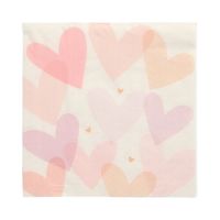 Servietten, 3-lagig 1/4-Falz 33 x 33 cm "White Leaves"