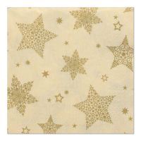 Servietten, 3-lagig 1/4-Falz 33 x 33 cm creme "Christmas Shine"