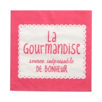 Servietten, 3-lagig 1/4-Falz 33 x 33 cm fuchsia "La Gourmandise"
