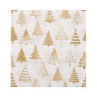 Servietten, 3-lagig 1/4-Falz 33 x 33 cm gold "Pine Forest"