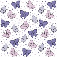 Servietten, 3-lagig 1/4-Falz 33 x 33 cm lila "Papillons"