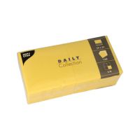 Servietten "DAILY Collection" 1/4-Falz 24 x 24 cm gelb