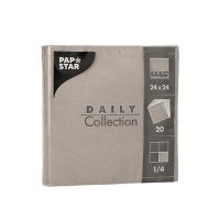 Servietten "DAILY Collection" 1/4-Falz 24 x 24 cm grau