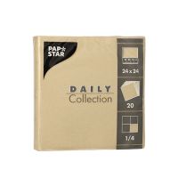 Servietten "DAILY Collection" 1/4-Falz 24 x 24 cm sand