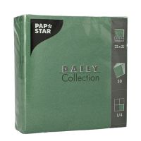 Servietten "DAILY Collection" 1/4-Falz 32 x 32 cm dunkelgrün