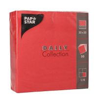 Servietten "DAILY Collection" 1/4-Falz 32 x 32 cm rot