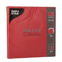 Servietten "DAILY Collection" 1/4-Falz 32 x 32 cm bordeaux