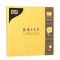 Servietten "DAILY Collection" 1/4-Falz 32 x 32 cm gelb