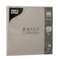 Servietten "DAILY Collection" 1/4-Falz 32 x 32 cm grau