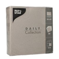 Servietten "DAILY Collection" 1/4-Falz 32 x 32 cm grau