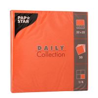 Servietten "DAILY Collection" 1/4-Falz 32 x 32 cm nektarine