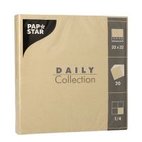 Servietten "DAILY Collection" 1/4-Falz 32 x 32 cm sand