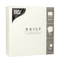 Servietten "DAILY Collection" 1/4-Falz 32 x 32 cm weiss