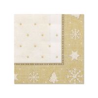 Servietten "ROYAL Collection" 1/4-Falz 25 x 25 cm gold "X-Mas"