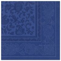 Servietten, "ROYAL Collection" 1/4-Falz 40 x 40 cm dunkelblau "Ornaments"