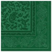 Servietten, "ROYAL Collection" 1/4-Falz 40 x 40 cm dunkelgrün "Ornaments"