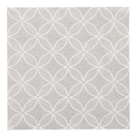 Servietten "ROYAL Collection" 1/4-Falz 40 cm x 40 cm grau "Circle Flowers"