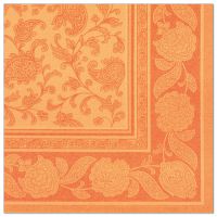 Servietten, "ROYAL Collection" 1/4-Falz 40 x 40 cm orange "Ornaments"