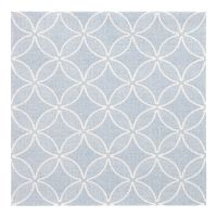 Servietten "ROYAL Collection" 1/4-Falz 40 x 40 cm arktikblau "Circle Flowers"