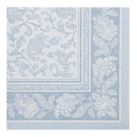 Servietten "ROYAL Collection" 1/4-Falz 40 x 40 cm arktikblau "Ornaments"