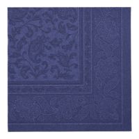 Servietten, "ROYAL Collection" 1/4-Falz 40 x 40 cm dunkelblau "Ornaments"
