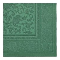 Servietten, "ROYAL Collection" 1/4-Falz 40 x 40 cm dunkelgrün "Ornaments"