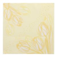 Servietten "ROYAL Collection" 1/4-Falz 40 x 40 cm gelb "Tulip Shape"