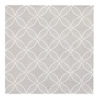 Servietten "ROYAL Collection" 1/4-Falz 40 x 40 cm grau "Circle Flowers"