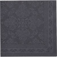 Servietten "ROYAL Collection" 1/4-Falz 40 x 40 cm schwarz "Arabesque"