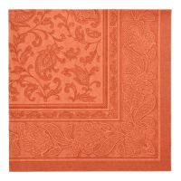 Servietten, "ROYAL Collection" 1/4-Falz 40 x 40 cm terracotta "Ornaments"