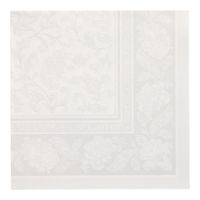 Servietten, "ROYAL Collection" 1/4-Falz 40 x 40 cm weiss "Ornaments"