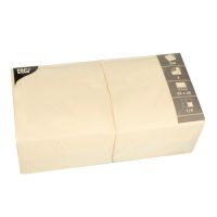 Servietten, creme 3-lagig 1/4-Falz 33 x 33 cm