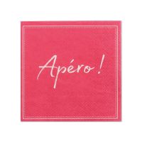 Servietten, fuchsia 3-lagig 1/4-Falz 25 x 25 cm "Apero"