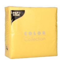 Servietten, gelb 1-lagig 1/4-Falz 33 x 33 cm