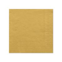 Servietten, gold 3-lagig 1/4-Falz 25 x 25 cm