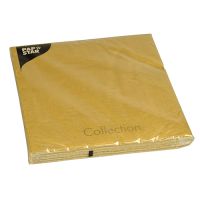 Servietten, gold 3-lagig 1/4-Falz 40 x 40 cm